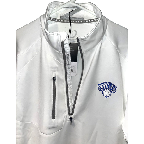 New York Knicks Zero Restriction Z500 1/4 Zip Pullover L330 Sz L Coinbase Crypto