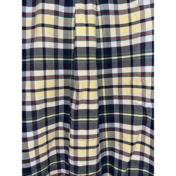 Polo Ralph Lauren Big Shirt Men XL Yellow Blue Plaid Button Down Blue Pony VNTG