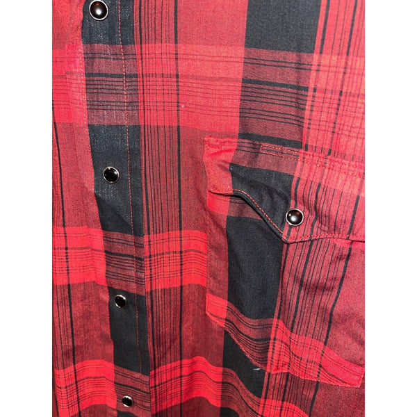 Wrangler Cowboy Cut Regular Fit X-Long Tail Shirt Rodeo 16-33 Buffalo Plaid VTG