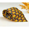 Ermenegildo Zegna 100% Silk Tie Coffee Pattern Made in Italy