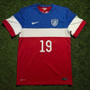 Graham Zusi USA Soccer Jersey Nike 2014 World Cup Bomb Pop Red Blue Size L