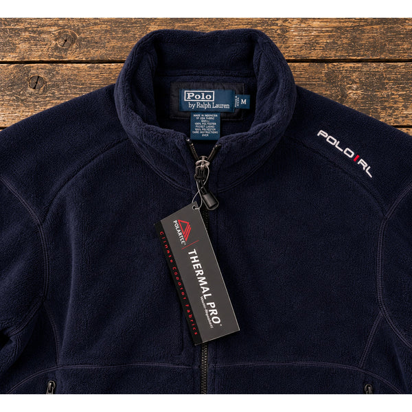 Polo Ralph Lauren Polartec Thermal Pro Fleece Jacket M Navy 90s NWT USA Fabric
