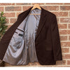 Valenza Loro Piana Cashmere Blazer Men's 44L Brown Sport Coat Made Canada
