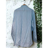 Ralph Lauren Purple Label Dress Shirt Blue Check Cotton Italy Men's Size 18 EUC
