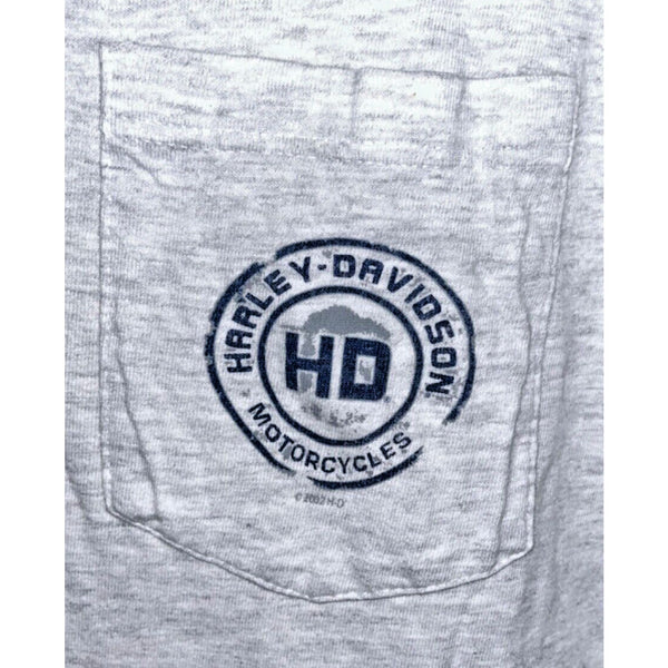 Harley Davidson Back Bay Boston Massachusetts XL Hanes Beefy-T Biker T