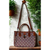 Dooney & Bourke Monogram Canvas Leather Tote Shoulder Bag Crossbody