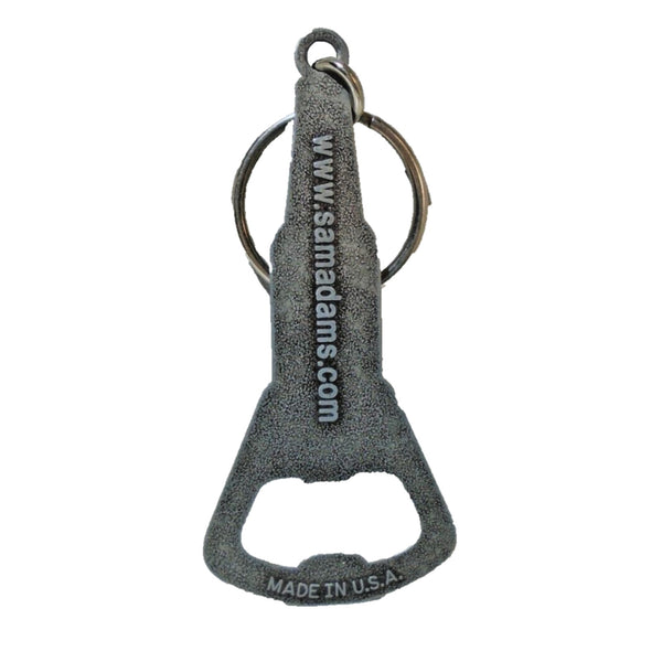 Samuel Adams Boston Lager Pewter Bottle Opener/Keychain Made in U.S.A.