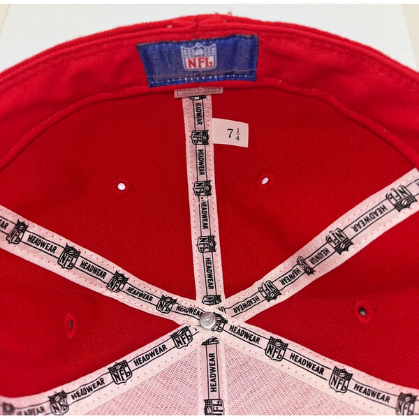 Kansas City Chiefs Reebok Flat Bill Fitted Hat Size 7 1/4 Vintage Deadstock