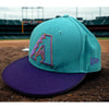 Arizona Diamondbacks New Era 59FIFTY Fitted Hat Retro Two Tone Teal Purple 7 3/8
