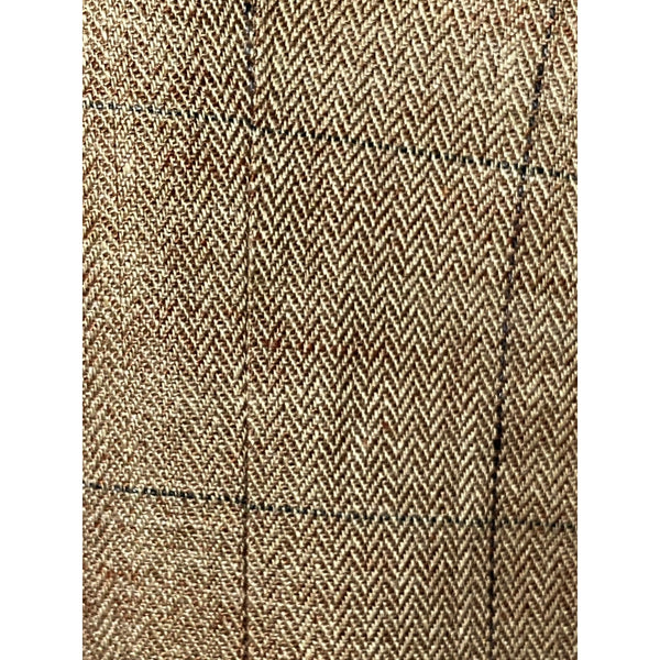 Brooks Brothers 43R Linen Herringbone Windowpane Blazer 2-Button Jacket EUC