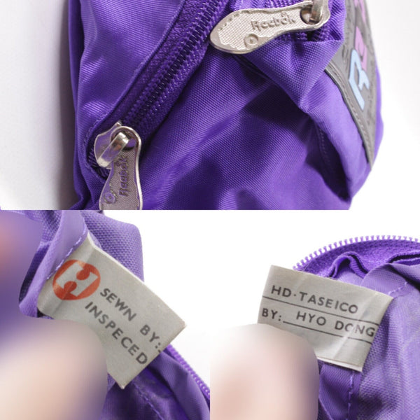 Reebok Big Logo Purple Fanny Pack Vintage 90s Hip Waist Bag Streetwear