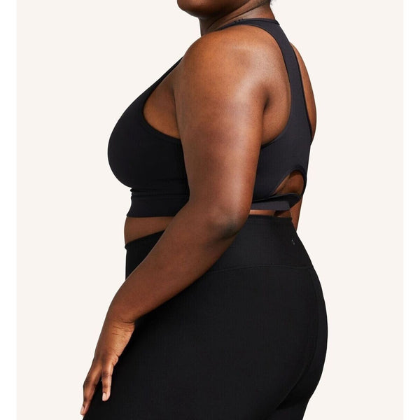 Peloton Womens Small Black SU221 Pace High Neck Sports Bra NWT