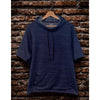 Rhone Luxe Short Sleeve Knit Hoodie XL Indigo Blue Pullover Performance $98 NWOT