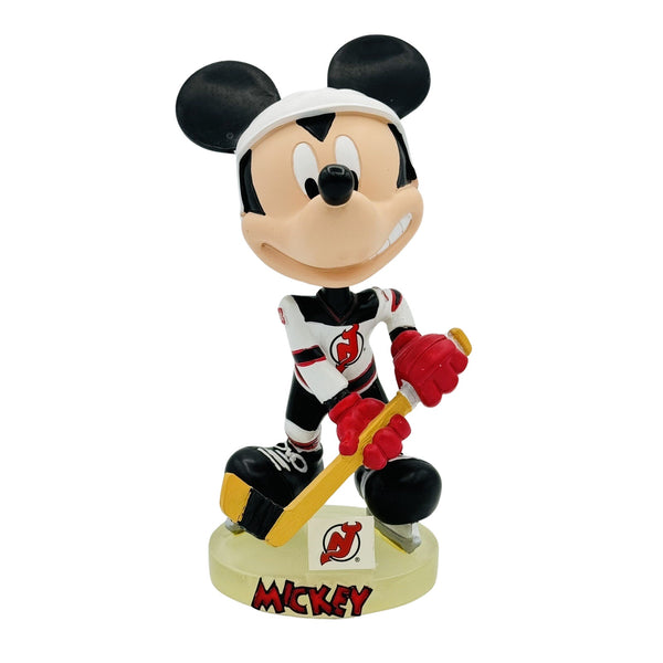 Disney Face Off Mickey Mouse NJ Devils Hockey Player 7" Bobble Head 2003