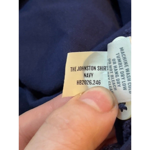 Holderness & Bourne The Johnston Polo Shirt Mens Large Navy Long Sleeve Golf