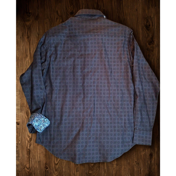 Robert Graham Rialto Shirt 3XL Classic Fit Black Jacquard Flip Cuff Luxury NWT