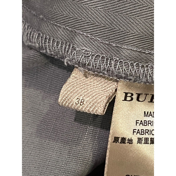 Burberry Brit Sz 38 Grey Chino Shorts Cotton Linen EUC