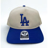 Los Angeles Dodgers 47 Brand Hitch Two Tone Natural Blue Snapback Hat OSFA NWT