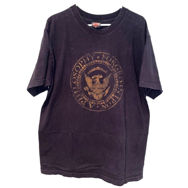 Harley Davidson A Philosophy Forged In Iron USA XL Biker T Shirt Tee