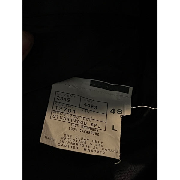 Saks Fifth Avenue Loro Piana Cashmere Stuartwood Blazer 48L Black Made Canada