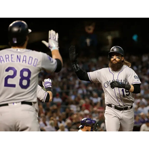Colorado Rockies Charlie Blackmon Flex Base Jersey Authentic Majestic 44 L
