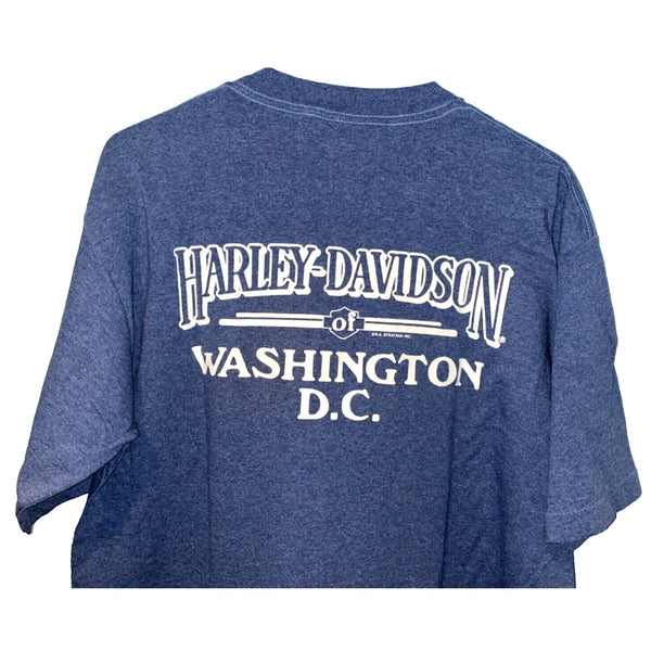 Harley Davidson Washington D.C. 1987 Single Stitch Shirt Sz L Vintage