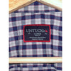 UNTUCKit Egrivin Slim Fit Long Sleeve Check Shirt Size L Navy Tan Plaid