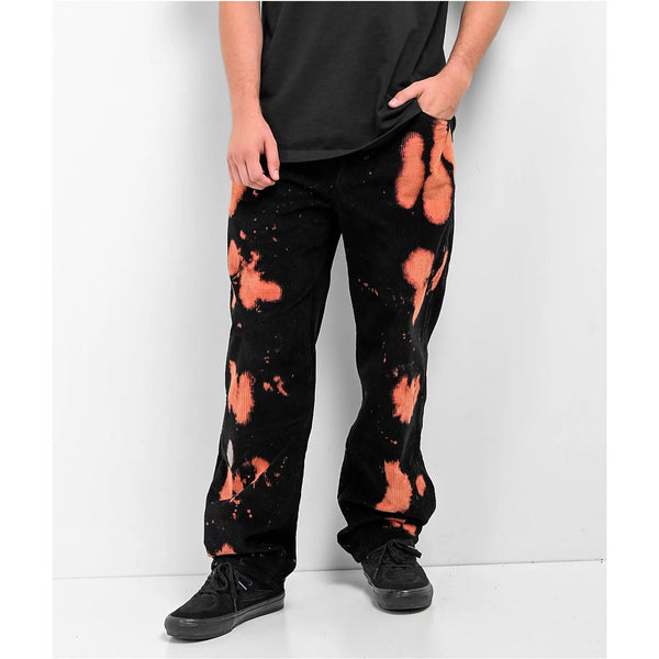Empyre Loose Fit Bleached Black Corduroy Skate Pants Mens 32x30 Baggy Y2K Punk