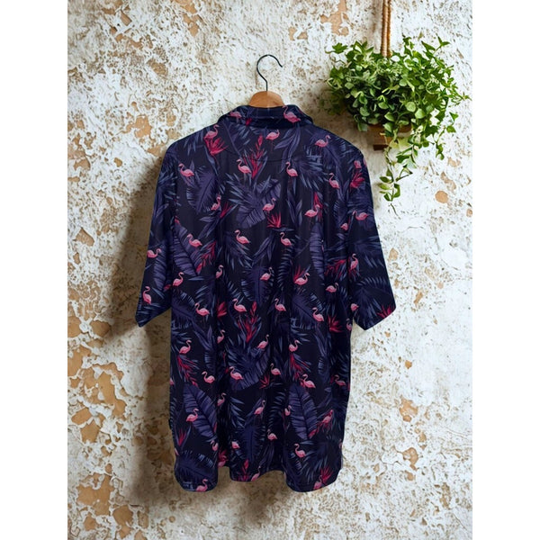 Greater Half GH Polo Shirt Mens XL Flamingo Mingos Polo Performance Golf Stretch