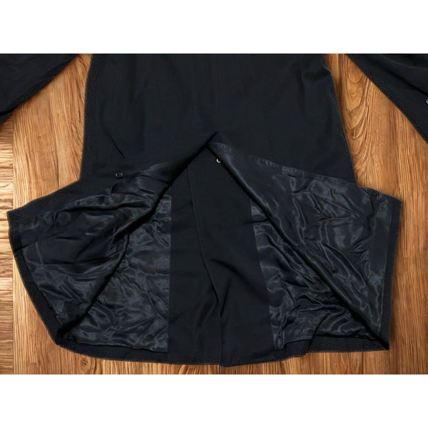 Burberrys London Burella Wool Coat Black 46R Made England Vintage Trench