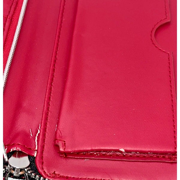 Disney Wristlet Wallet Minnie Loves Dots W/ Exclusive 3D Keychain EUC