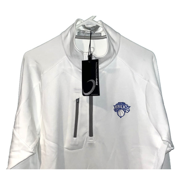 New York Knicks Zero Restriction Z500 1/4 Zip Pullover L330 Sz L Coinbase Crypto