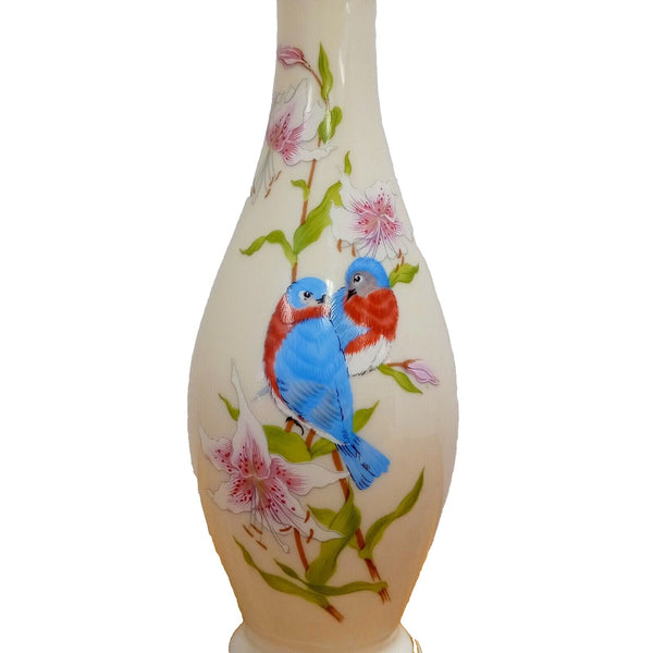 Lenox Eternal Love Vase Limited Ed. w/Orchids & Blue Birds~ in Original Box
