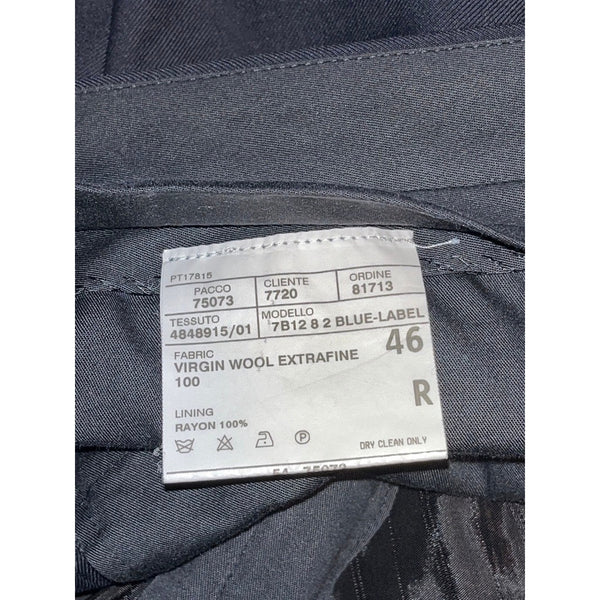 Polo Ralph Lauren Wool Dress Pants Pleated Trousers 40x30 Made In Italy Blue