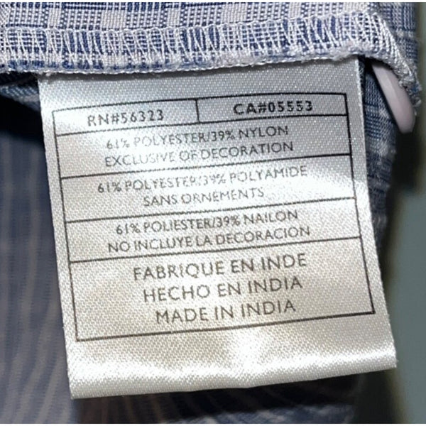 Nike ACG All Conditions Gear Striped Button Down Short Sleeve Shirt Blue Sz. L