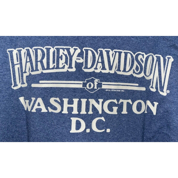 Harley Davidson Washington D.C. 1987 Single Stitch Shirt Sz L Vintage