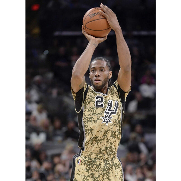 Kawhi Leonard Adidas Nba Swingman Jersey Camo San Antonio Spurs Men's Sz S RARE