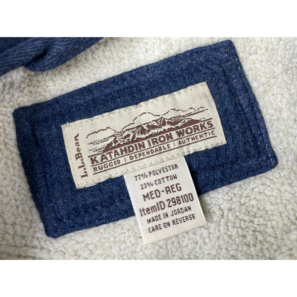 L.L.Bean Katahdin Iron Works Bonded Waffle Sherpa Fleece Henley Shirt Men's M