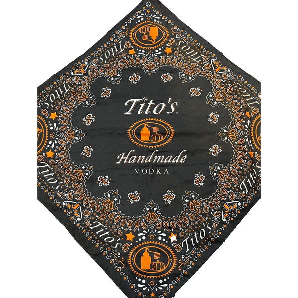 Tito's Handmade Vodka Austin, Texas- Black & Orange Bandana/Scarf/ Handkerchief