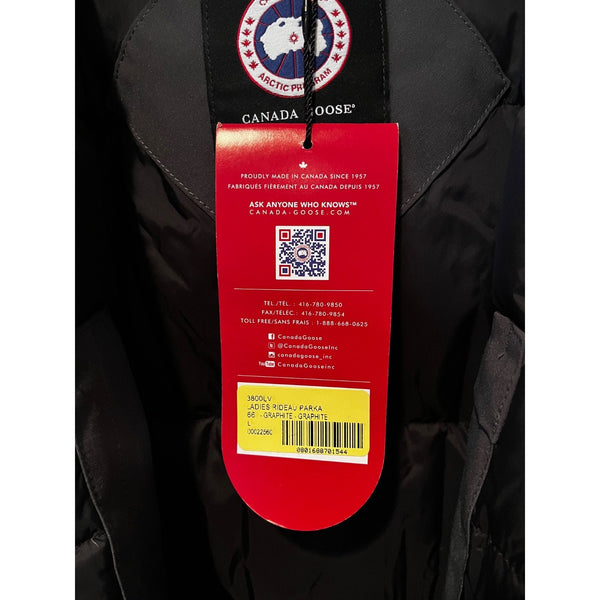 Canada Goose NBA Exclusive Rideau Parka Down 3800L Graphite Size L Women's