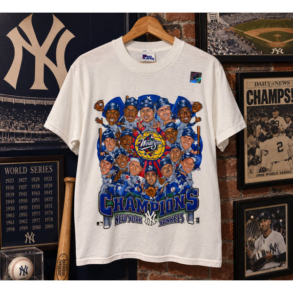 New York Yankees 1998 World Series Champions Caricature T-Shirt Youth 14/16 NWT