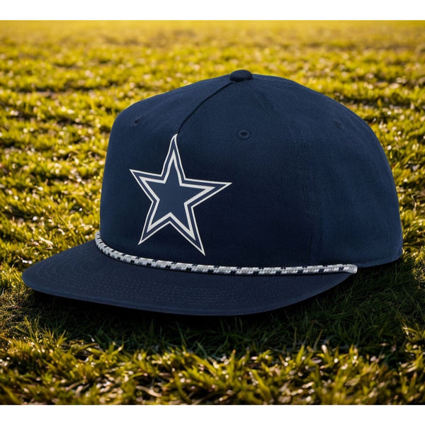 Dallas Cowboys Columbia PFG Navy Snapback Hat Rope Flat Bill NEW