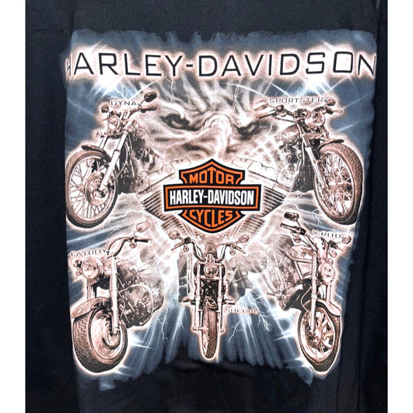 Harley Davidson Wisconsin Diverse Power Bald Eagle USA 2XL Rare Biker T Shirt