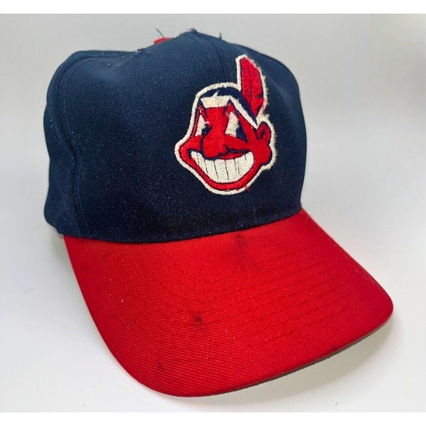 Cleveland Indians Wahoo Blockhead Snapback MLB Hat American Needle Vintage