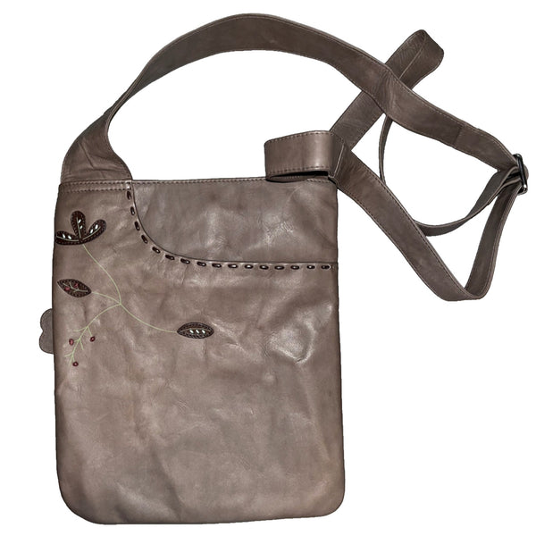 Radley London Pockets Medium Leather Crossbody Floral Brown NWT $150 MSRP