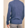 Faherty Cloud Cotton Henley Men's L Navy Heather Pima Modal Super Soft Peru