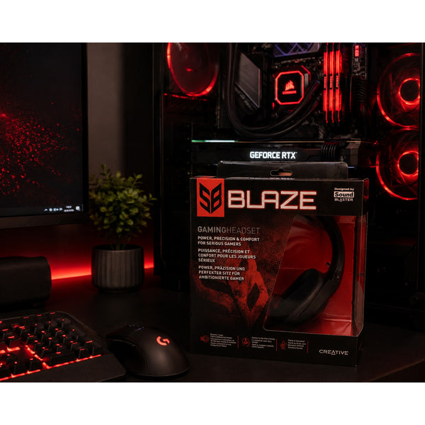 Creative Sound Blaster Blaze Gaming Headset Detachable Mic Open Box GH0320 New