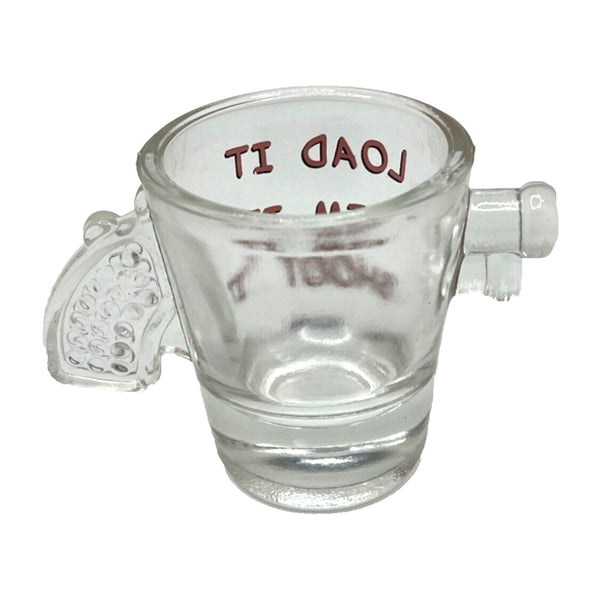 Load It Aim It Shoot It Gun Shaped Indiana Shot Glass