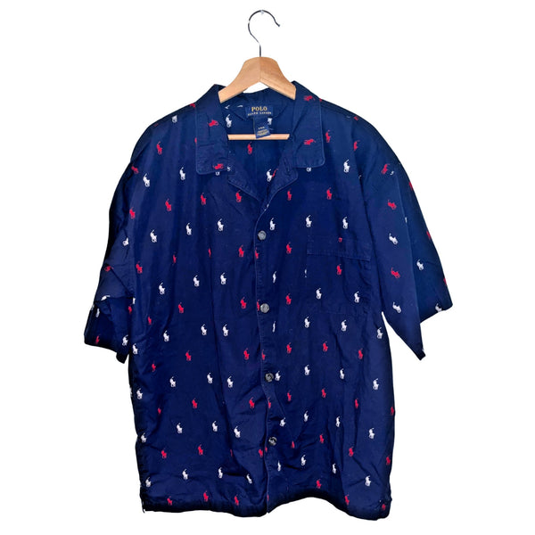 Polo Ralph Lauren Allover Pony Short-Sleeve Pajama Top Sz. L