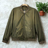American Eagle Outfitters Men’s LT Olive Green Bomber Jacket Technical Outerwear